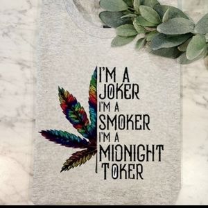 Cannabis shirt joker smoker midnight toker cute humor popular